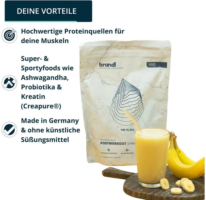 Actual product image Brandl-Nutrition Pulver Post Workout Banana 1000 g (Banana, 1 pcs., 1000 g)