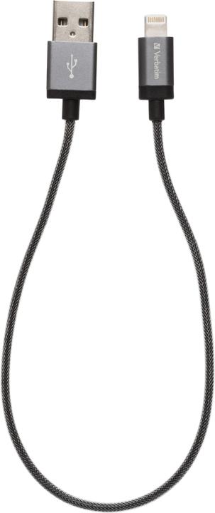 Verbatim Câble Lightning - Gris espace - (0.30 m, USB 2.0)
