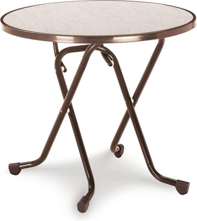Immagine prodotto Best Tavolo pieghevole Ø 80 H 70 cm marrone (80 cm)