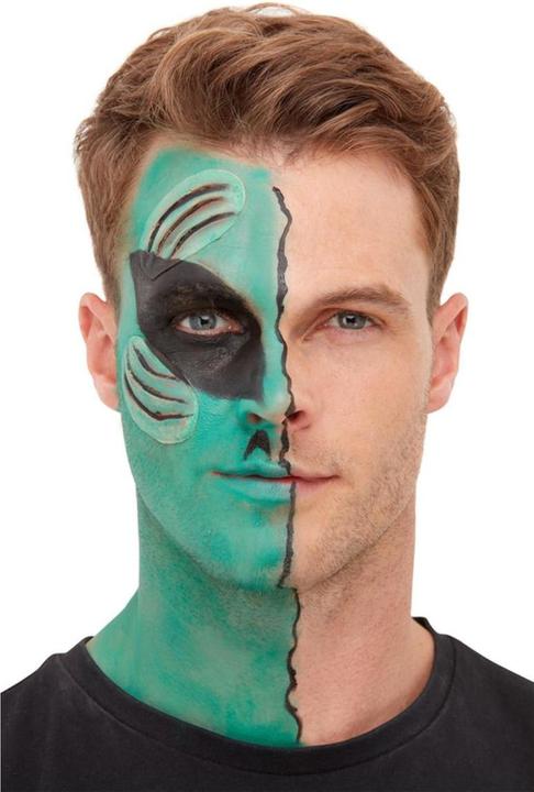 Image du produit Smiffys Kit Alien, aqua, maquillage, colle, cicatrices en latex & applicateurs