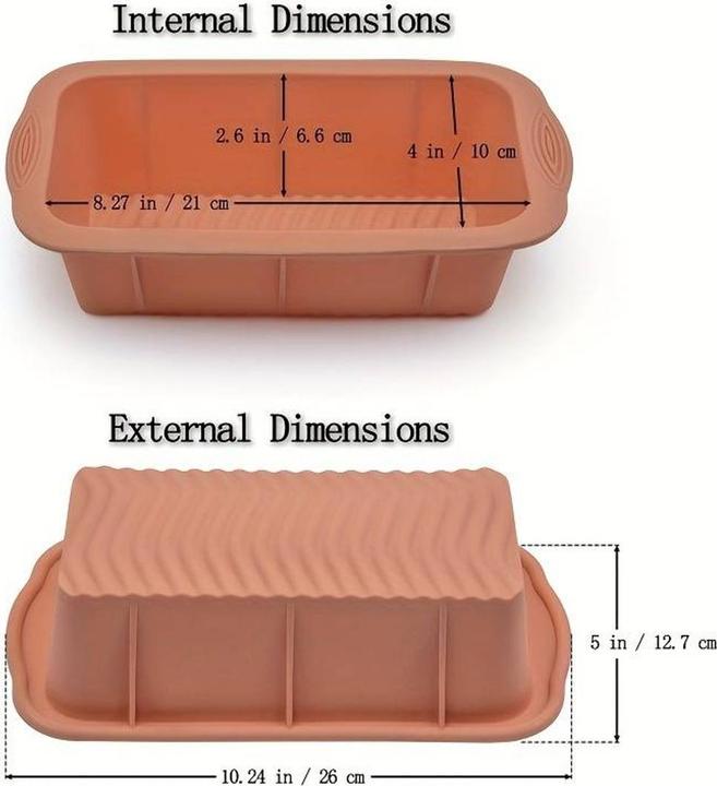 Actual product image König Design Silicone baking tin Loaf tin Cake tin Bread tin Cake 21 x 9 x 6.5