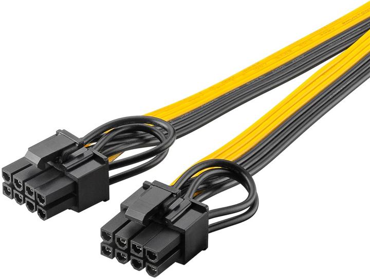 Image du produit Goobay Câble d'alimentation 8 broches femelle vers double 6+2 mâle pour PCIe