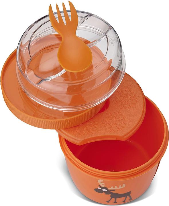 Actual product image Carl Oscar Nice Cup ™ L Orange-Moose breakfast container with cooling insert