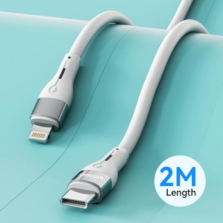 Produktbild Wozinsky WSTCL2 Lightning / USB-C PD 27W Kabel 2 m - Weiss (2 m, USB 3.2 Gen 2)