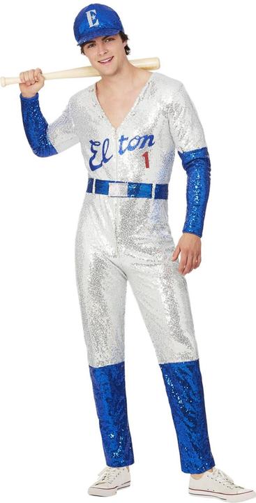 Actual product image Elton John Mens Deluxe Sequin Costume Set (S)