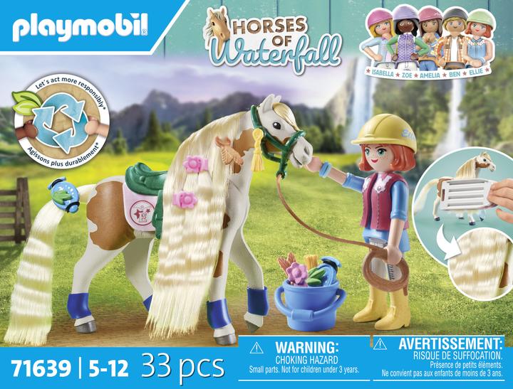 Produktbild Playmobil Ellie & Pferd mit Kreppeisen (71639, Playmobil Horses of Waterfall)