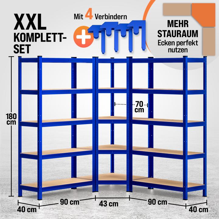 Actual product image Monzana Heavy duty shelving Corner shelving