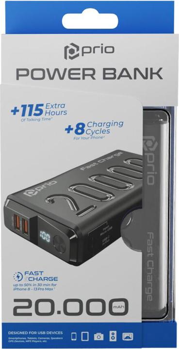 Actual product image prio Power Bank (20000 mAh, 22.50 W, 74 Wh)