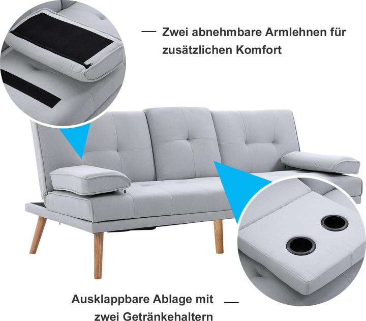 Image du produit Outsunny Canapé-lit (3 places, Housse de canapé)