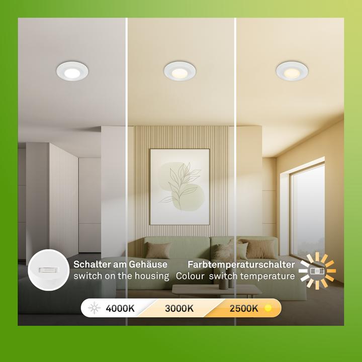 Produktbild Briloner Nachhaltige Ultraflache LED Einbauleuchten 3er-Set (520 lm)
