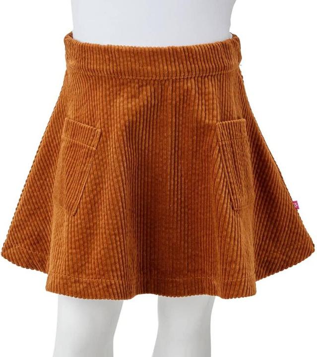 Produktbild VidaXL Kinderrock mit Taschen Cord Cognac 116,Material: 100 (116)