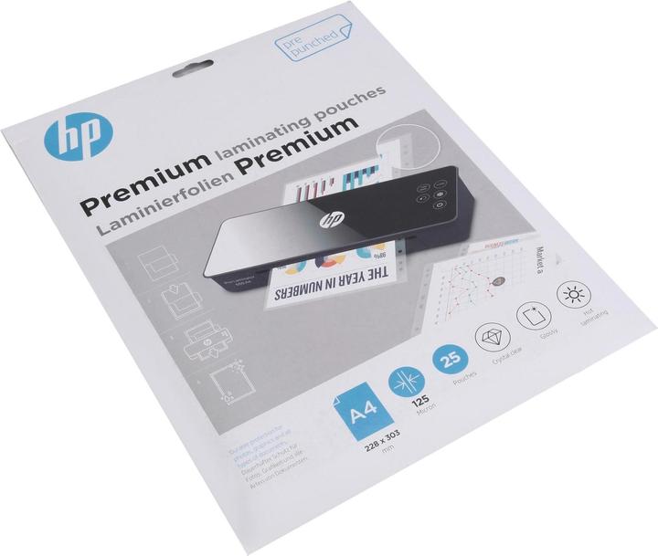 Produktbild HP Laminierfolie Premium A4, 125 µm, 25 Stück, Glänzend (A4, 25 Stück, 125 µm)