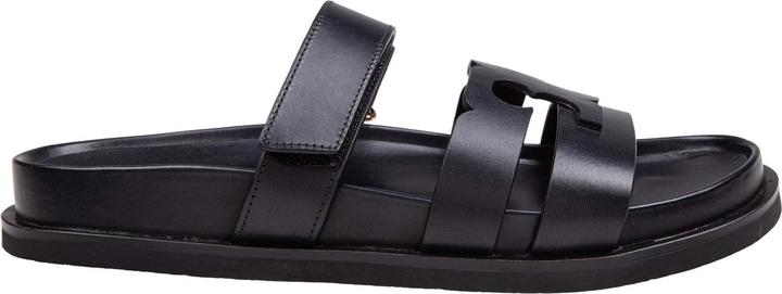 Tory Burch slide ines sport double t in leather color black