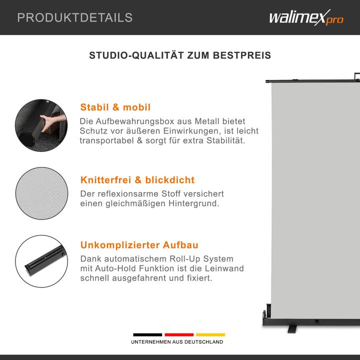 Immagine prodotto Walimex pro per pannello arrotolato sfondo 155x200cm (155 cm, 200 cm)