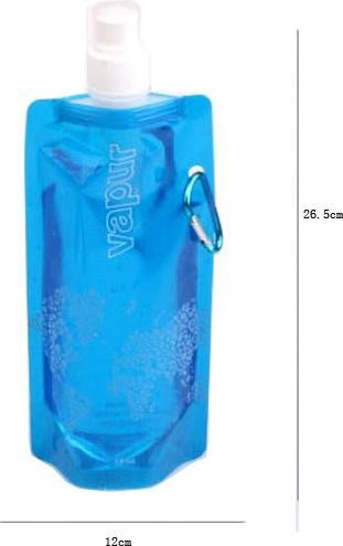 Image du produit Stride Trinkblase Tragbarer Wasserbeutel Faltbare Festival Trinkflasche mit Karabiner - Div. Farben 480ml (0.48 l)
