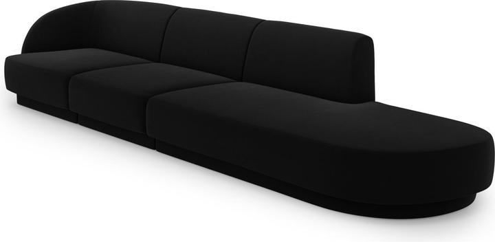 Actual product image Micadoni Right Velvet Sofa, "Miley", 4 Seats, 323x90x70Made in Europe (2 person sofa, 3-seater, 4-seater)