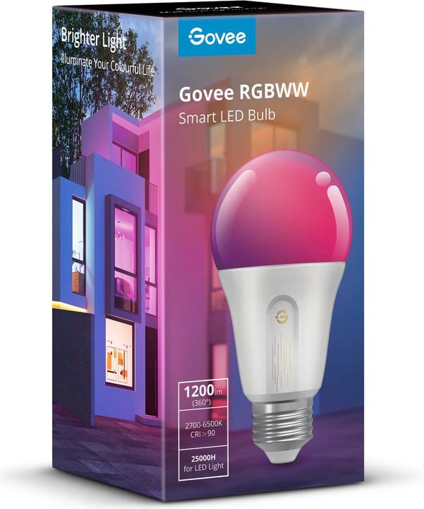 Actual product image Govee Smart Light Bulb (E27, 9 W, 1200 lm, 1 x, F)