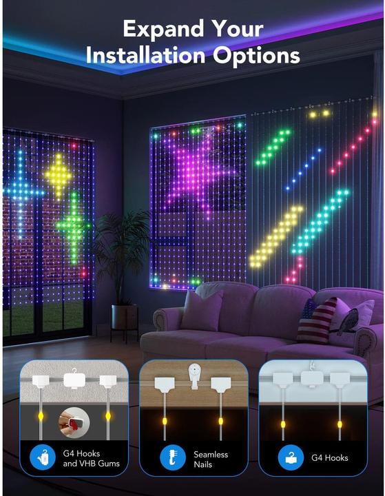 Actual product image Govee Curtain of lights (2 m)