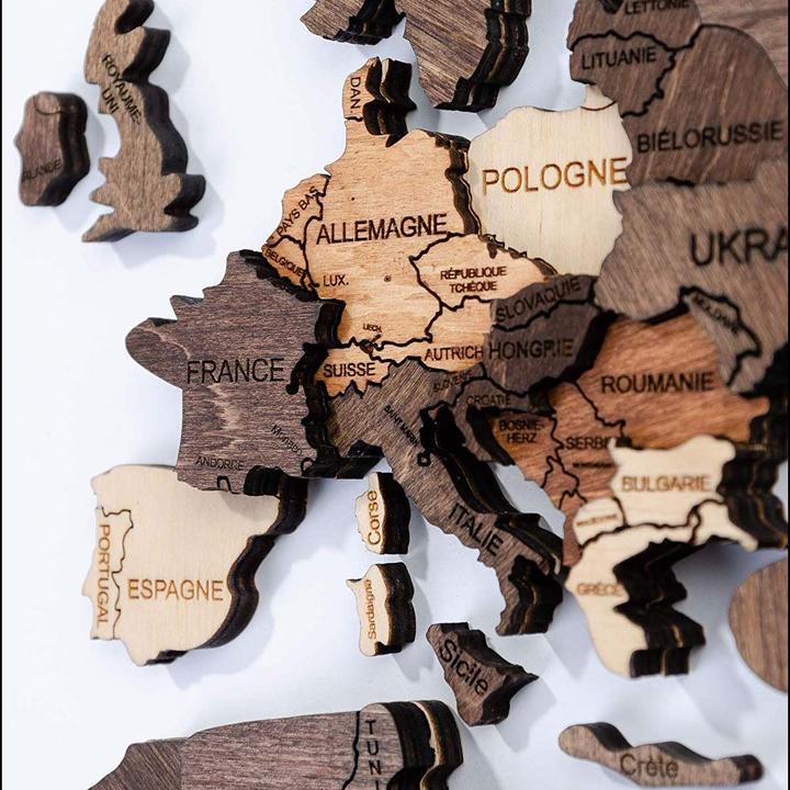 Immagine prodotto Enjoy The Wood Mappa del mondo in 3D (120 x 200 cm)