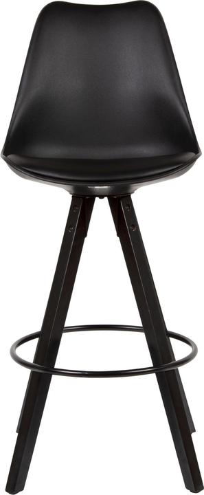 Actual product image FineBuy Bar Stool Set Of 2 Faux Leather Black
