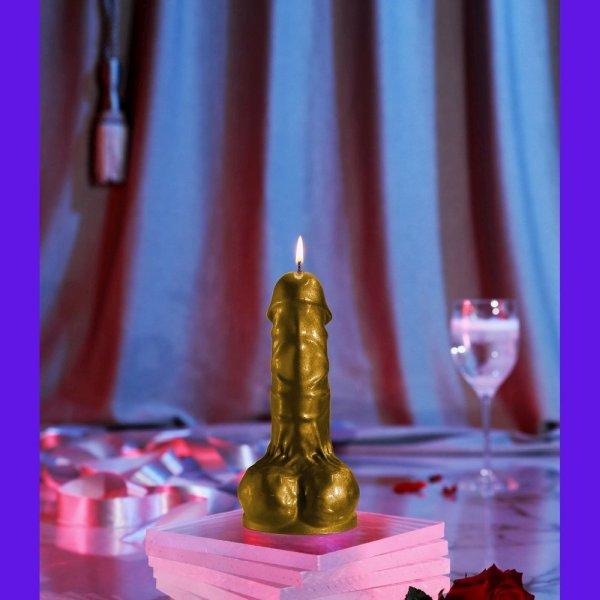 Produktbild Candellana Kerze Penis Gold (1 Stk.)