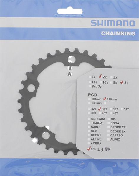 Produktbild Shimano Kettenblatt CLARIS FC-2350 34 Zä schwarz (34)