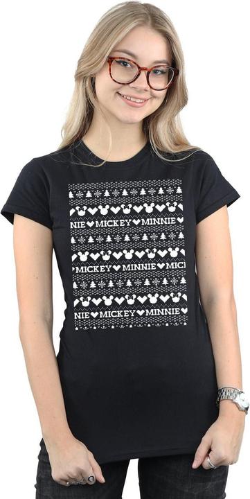 Produktbild Disney Mickey And Minnie Christmas Fair Isle TShirt (M)