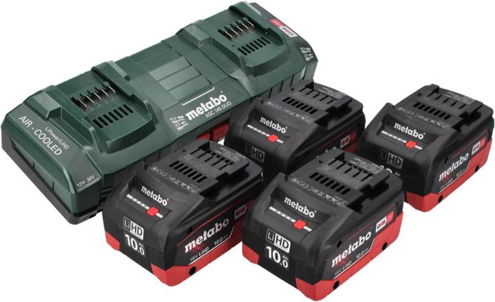 Image du produit Metabo Kit de base 18 V 4x batterie 10,0 Ah LIHD + ASC 145 DUO chargeur double système CAS (18 V)