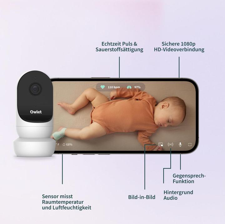 Image du produit Owlet Dream Sock + Cam (Vidéo et audio, 50 m)