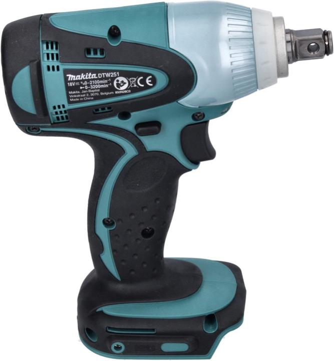 Actual product image Makita DTW 251 RG1 Battery impact wrench 18 V 230 Nm 1/2" + 1x battery 6.0 Ah + charger (Rechargeable battery operated)