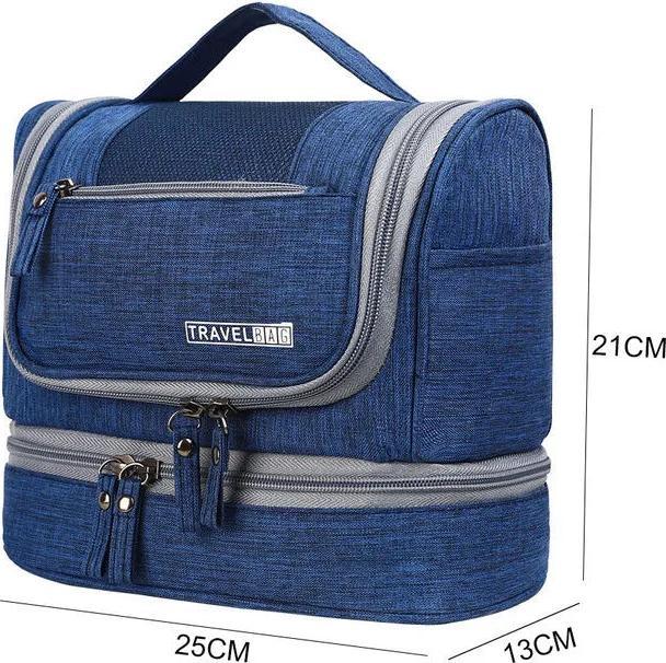 Produktbild Only-Bags.Store Necessaries Hanging Make Up Bag Travel Organizer Kosmetiktaschen Wash Toiletry Bag, grau