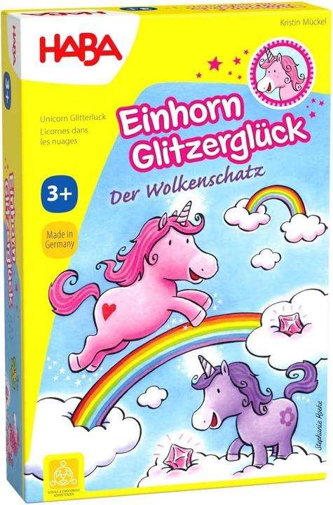 Actual product image Haba Unicorn Glitter Glow (Italian, Spanish, French, Dutch, English)