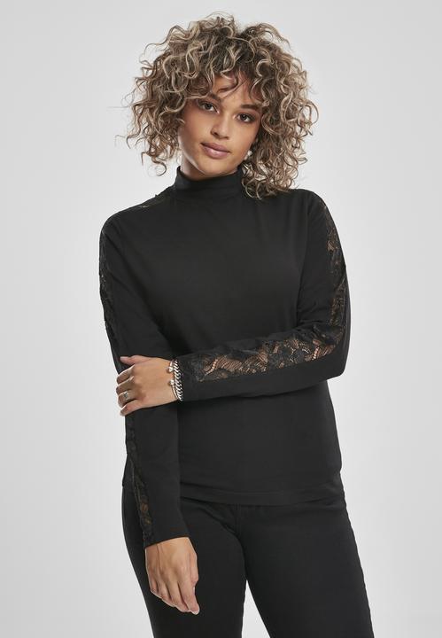 Actual product image Urban Classics Ladies Lace Striped LS (M)