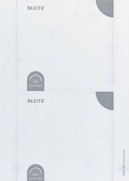 Actual product image Leitz Back labels