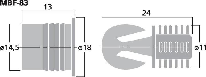 Image du produit Monacor Kit de chevilles pour cadre LS, 8 pièces par kit