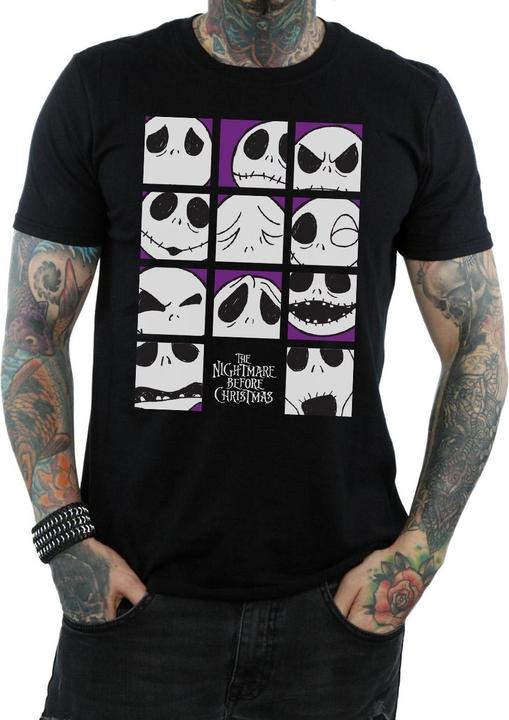 Immagine prodotto Disney Nightmare Before Christmas Many Faces Of Jack Squares Maglietta Uomo (M)