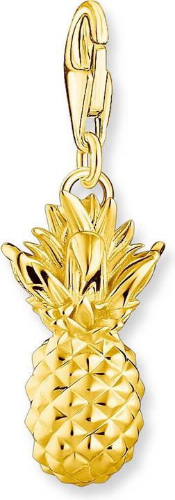 Immagine prodotto Thomas Sabo Ciondolo Charm ananas tridimensionale (Argento 925, Doratura in oro giallo 750)