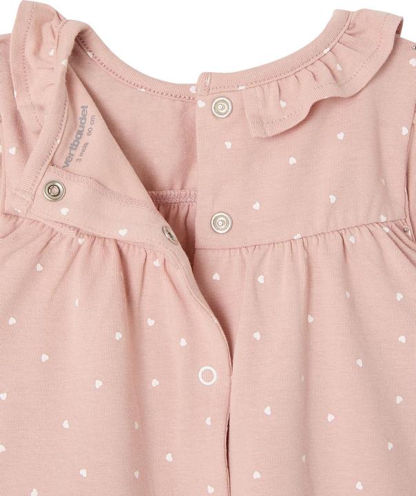 Actual product image Vertbaudet Bio-Kollektion: Baby-Set aus Kleid, Leggings & Haarband, Herzen (62)