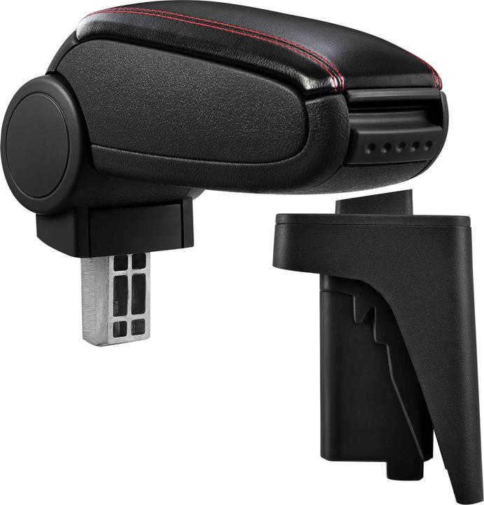 Produktbild Pro-Tec Mittelarmlehne Audi A3 8P mit Staufach Kunstleder Schwarz mit roten Nähten