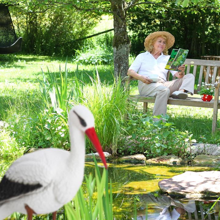 Actual product image Relaxdays Garden figure stork