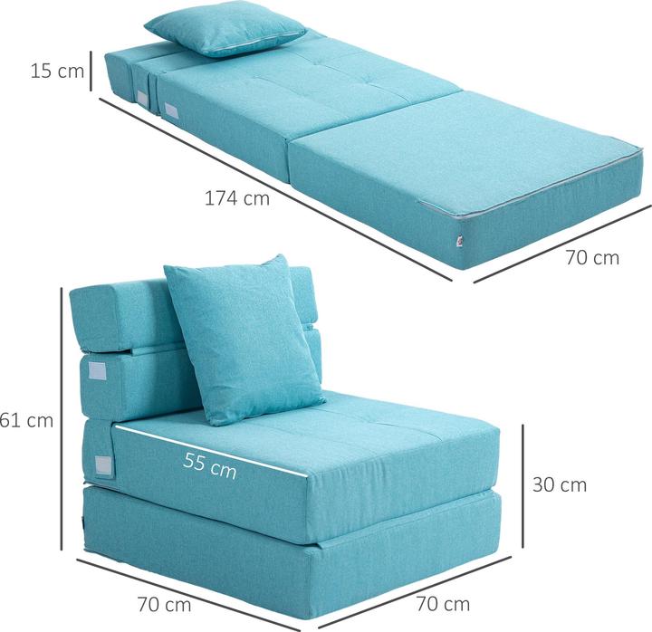 Image du produit Homcom Fauteuil-lit