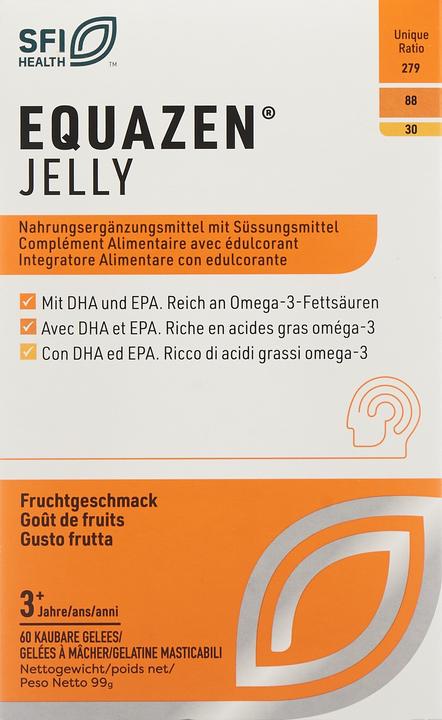 Nährwerte und Zutaten Equazen IQ Equazen Jelly Kaubare Gelees/gelées à mȃcher/gelatine masticabili Blist 60 Stk (60 Stück, Gel, 135 g)