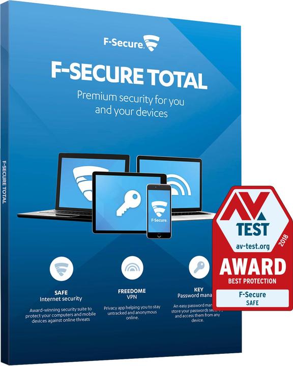 Produktbild F-Secure Total (1 User, 3 Geräte/User, 24 Monate)