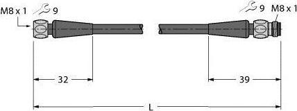 Image du produit Turck Alimentation & Boissons hygiénique PVC Ligne de jonction PKGH3M-10-PSGH3M/TFE