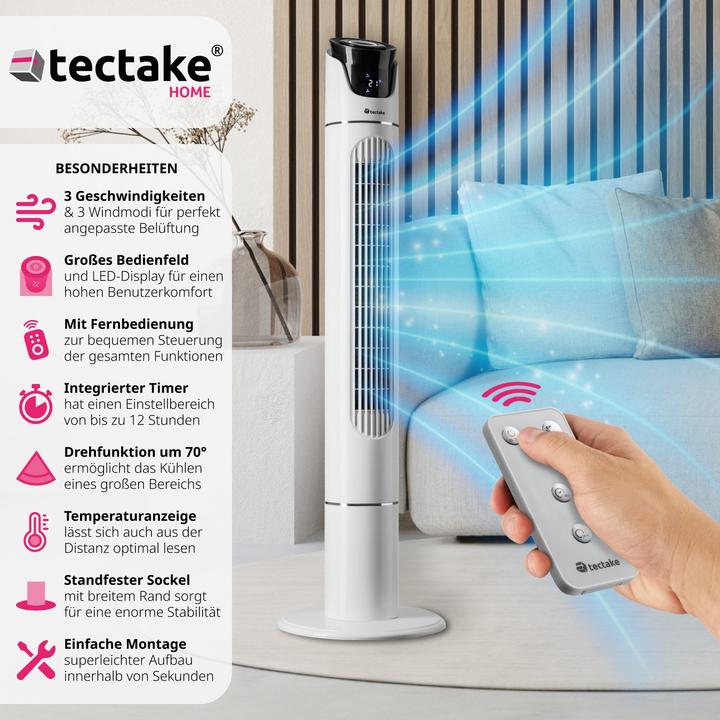 Image du produit tectake Ventilateur de tour (50 dB)