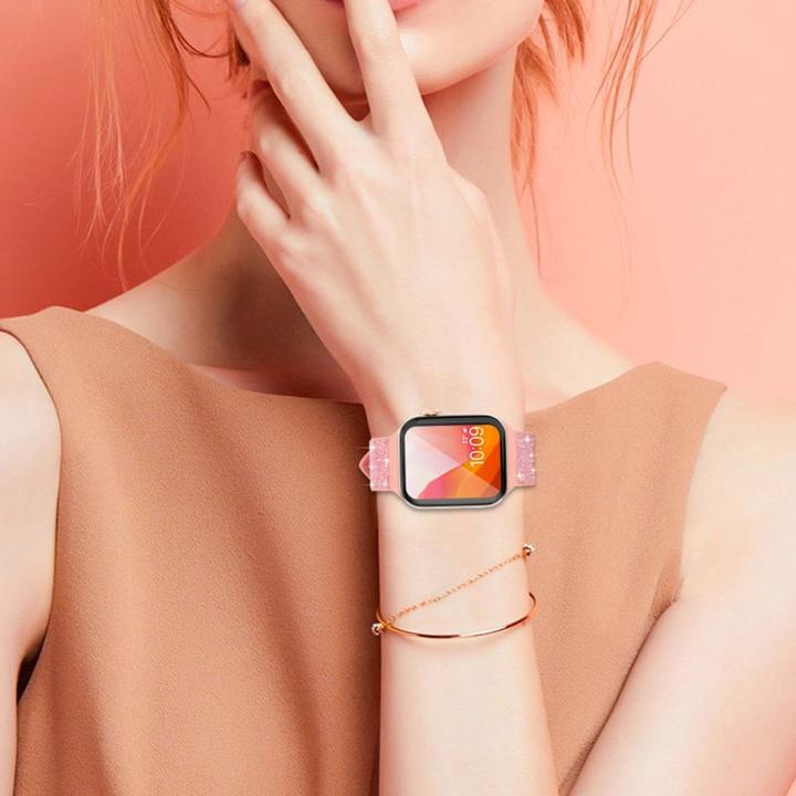 Immagine prodotto Kingxbar Serie di cinturini glitterati (38 mm, 40 mm, Silicone, Apple Watch Series 1, Apple Watch Series 2, Apple Watch Series 3, Apple Watch Serie 4, Apple Watch Serie 5, Apple Watch Serie 6, Apple Watch SE)
