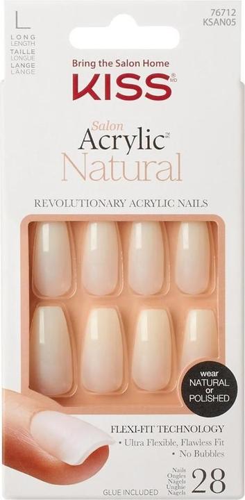 Produktbild KISS Salon Acrylic Natural (Kunstnägel, Transparent)