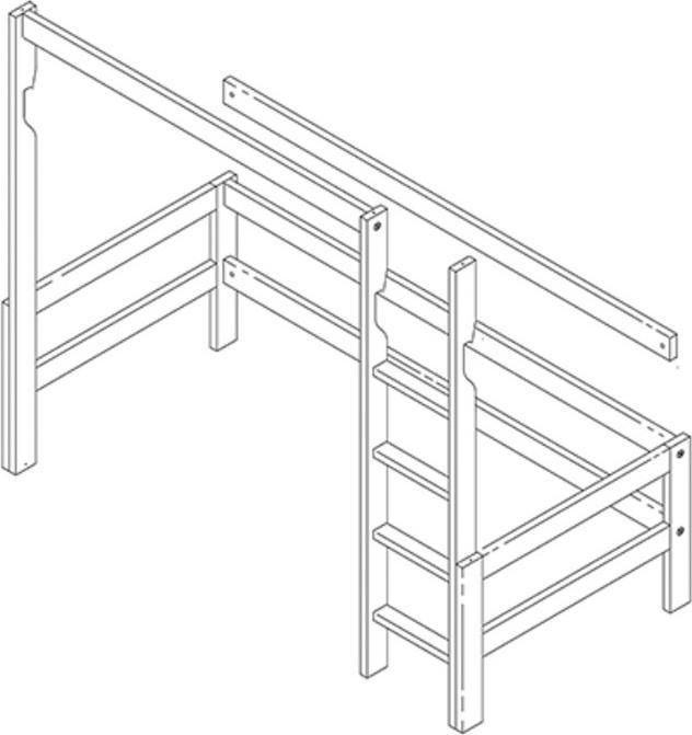 Produktbild Lifetime Kidsrooms Umbausatz zum Hochbett mit gerader Leiter fuer Art. 4640/46401