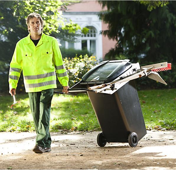 Produktbild Flora Mülltonnen-Rahmen CARRIER PICK UP, mit Handgriff und Werkzeughalterung, ab 1 Stk (240 l)