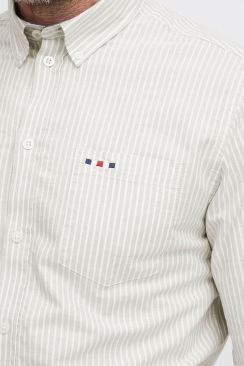 Actual product image FQ1924 FQSteven stripe oxford LS shirt 21900612 (L)